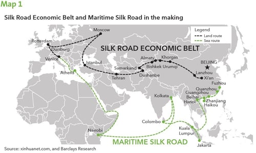China Launched Multilateral Infrastructure Bank map 1