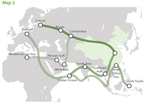 China Launched Multilateral Infrastructure Bank map 2
