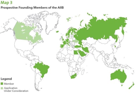 China Launched Multilateral Infrastructure Bank map 3